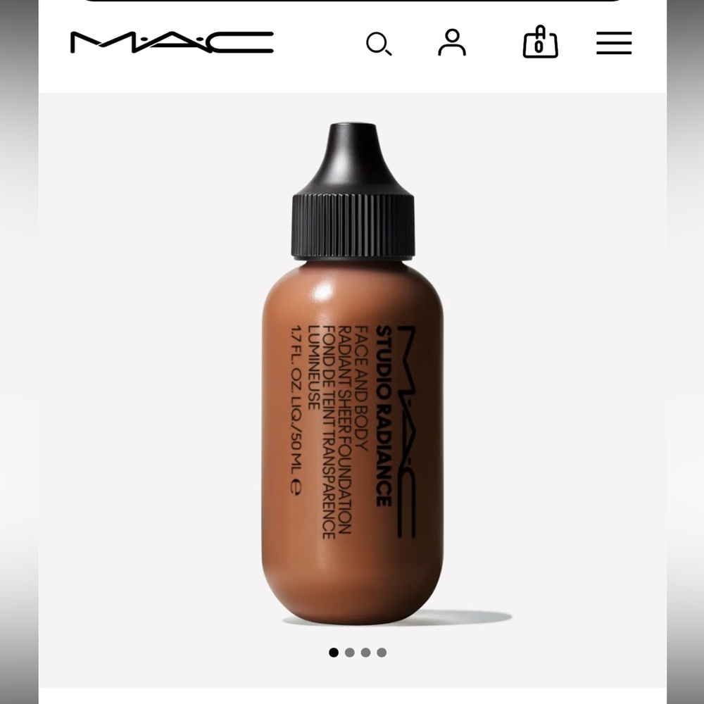 MAC STUDIO RADIANCE FACE AND BODY RADIANT SHEER FOUNDATION c8 NEW in BOX!